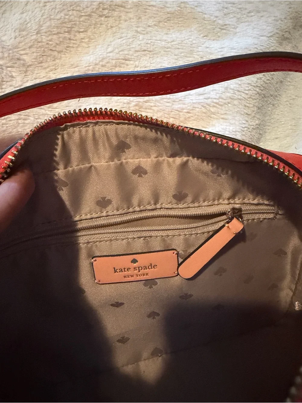 kate spade red leather crossbody camera bag